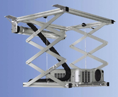 scissor-lift-for projector-with wireless-and-wire remote